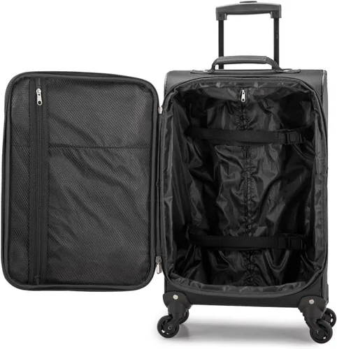 Miniatura 3 de U.S. Traveler Aviron Bay - Equipaje extensible con ruedas giratorias, Negro), US08125K23