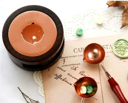 Miniatura 5 de Anboss - Calentador de cera para sello de cera con 1 cuchara de fusión para cera de fusión, sello de cera de sellado