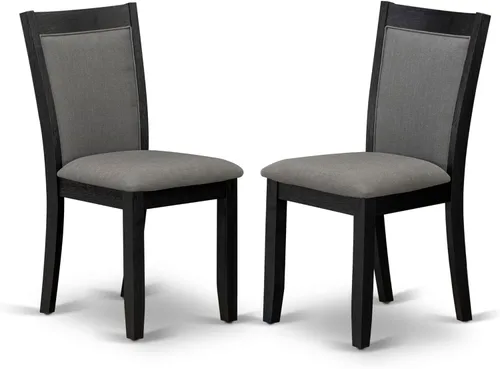 Miniatura 4 de East West Furniture AMMZ3-AB6-06 - Juego de mesa de comedor moderno de 3 piezas que contiene una mesa de cocina redonda con pedestal y 2 sillas