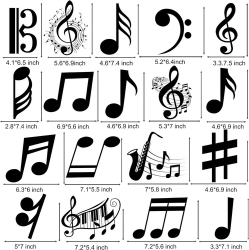 Miniatura 6 de Notas musicales colgantes espirales musicales para fiesta de cumpleaños, decoración de notas musicales, piano, música, fiesta, espiral, recortado