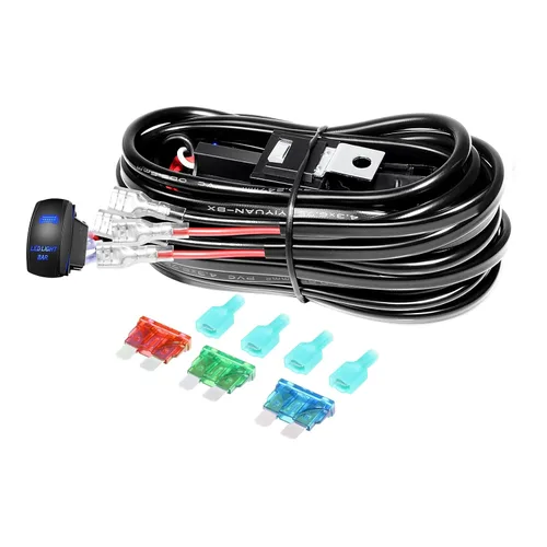 Miniatura 20 de RIGIDON Kit de mazo de cables de barra de luz LED, interruptor basculante de 12 V, 18 AWG, relé de alimentación, cable automotriz para barra de luz