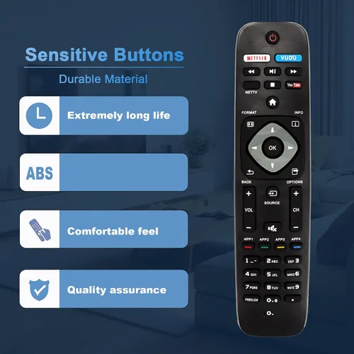 Miniatura 7 de NH500UP - Nuevo control remoto reemplazado compatible con PHILIPS TV 55PFL5601/F7 55PFL5901 55PFL5901/F7 55PFL6900 55PFL6900/F7 65PFL8900