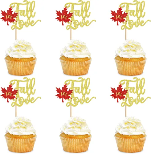 Miniatura 6 de 24 adornos para cupcakes de calabaza con purpurina, decoraciones de baby shower, tema de cosecha de otoño, suministros para fiestas de cumpleaños