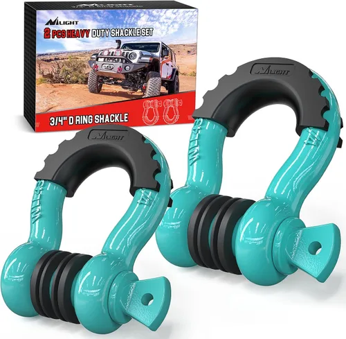 Miniatura 35 de Nilight - 2 grilletes en forma de anilla en D de 3/4 pulgadas con tornillo pasador de 7/8 pulgadas, 41 887 libras, resistentes a la rotura