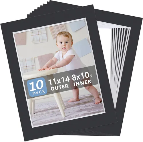 Miniatura 11 de Paquete de 10 tableros de respaldo solamente – Tablas de base blancas sin cortar de 11 x 14 pulgadas, sin ácidos y con núcleo blanco, ideal