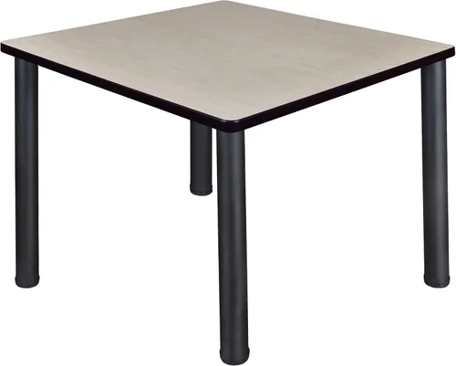 Miniatura 14 de Regency Kee - Mesa cuadrada pequeña para sala de descanso de 30 pulgadas, parte superior de cerezo, patas negras
