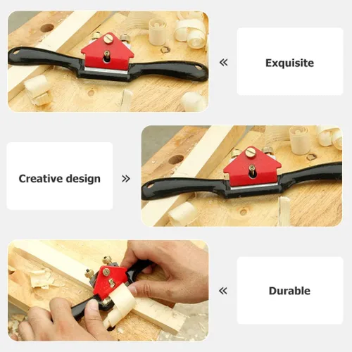 Miniatura 6 de Angoily Juego de herramientas de carpintería Cepilladoras para carpintería Cepilladora manual Herramienta de descorteza de escofina de madera