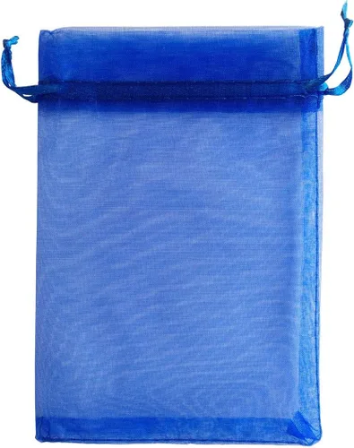 Miniatura 6 de 50 bolsas para envolver regalo de 5 x 7 pulgadas, tela de tul transparente de organza, bolsa de cordón blanco para baby shower, fiesta