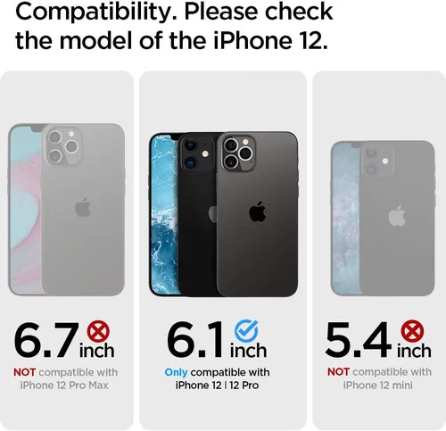 Miniatura 2 de Spigen Funda de cristal líquido compatible con iPhone 12 Pro y compatible con iPhone 12, transparente