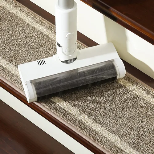 Miniatura 6 de COSY HOMEER Alfombra antideslizante suave de 28 x 9 pulgadas, para interiores en peldaños de madera, alfombras para niños y perros, 100 % poliéster