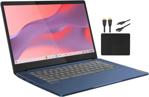Lenovo 2023 - Laptop con pantalla táctil FHD de 14 pulgadas, Slim 3, Chromebook para estudiantes de negocios, procesador MediaTek Kompanio 520 de 8