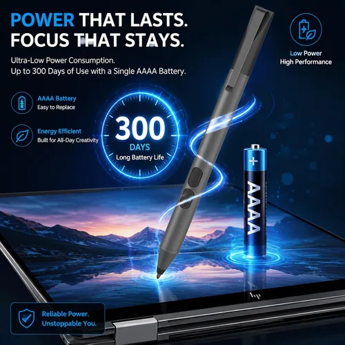 Miniatura 4 de Lápiz óptico para portátiles HP Envy x360 Pavilion Spectre Omnibook con pantalla táctil abatible, MPP Active Pen con 300 días de duración