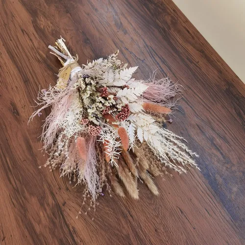 Miniatura 2 de Ramo de dama de honor bohemio para novia, ramo de pampas, ramo de decoración del hogar (ramo de novia XL)