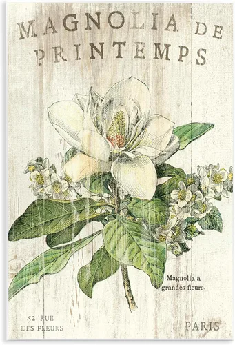 Miniatura 8 de Stupell Industries Lienzo decorativo para pared, diseño de magnolias francesas en primavera, fabricado con orgullo en Estados Unidos, 24 x 30