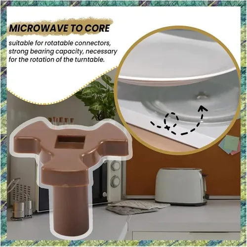 Miniatura 3 de 2PCS Microwave Turntable Coupler, Oven Roller Guide Support, Rotary Core Coupling Replacement Parts