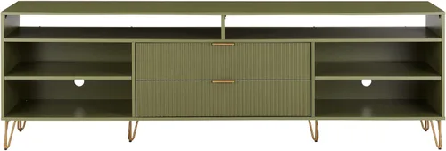 Miniatura 15 de Manhattan Comfort Dumbo - Soporte de TV moderno de mediados de siglo para televisores de hasta 60 pulgadas, centro de entretenimiento en casa