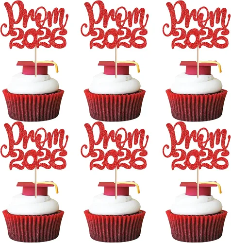 Miniatura 13 de 24 piezas de decoración de cupcakes de graduación para fiesta 2026, selecciones de cupcakes de noche de graduación 2026, decoraciones para pasteles