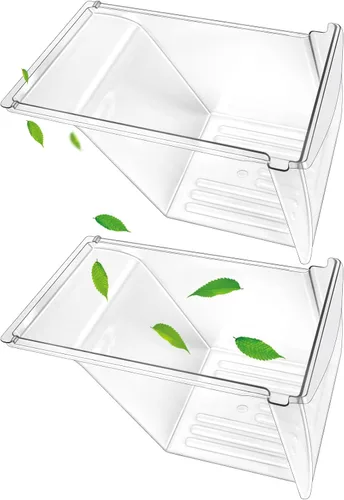 Paquete de 2 cajas para refrigerador, 240337103 mejoradas, compatibles con cajones Frigidaire de repuesto 240337102 Kenmore para refrigerador, cajón