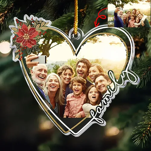 Miniatura 21 de LOVELYPOD Adorno de foto personalizado,Árbol de adorno de Navidad personalizado, Adorno de forma plana 2D de foto personalizada, Foto personalizada