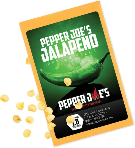 Pepper Joe's Semillas de pimiento jalapeño – Paquete de 10 semillas exclusivas de pimienta tradicional – Cultivadas en Estados Unidos – Semillas de