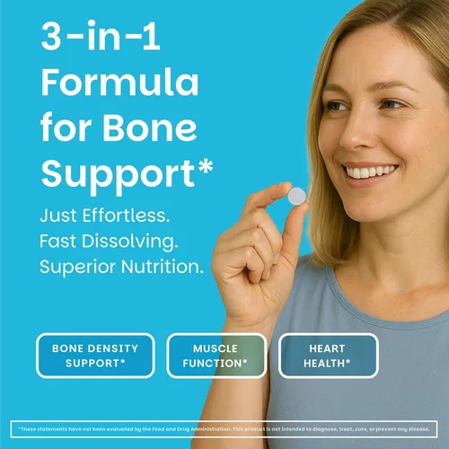 Miniatura 3 de EZ Melts Calcio y Magnesio - Suplemento diario para la salud del corazón, huesos, sistema inmunológico y cerebro - con vitamina D3 - Sin GMO