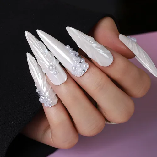 Miniatura 5 de Teenitor Polvo de uñas cromado, polvo Crome para uñas de gel con gemas de uñas, polvo de cromo para uñas de perlas para uñas, polvo iridiscente