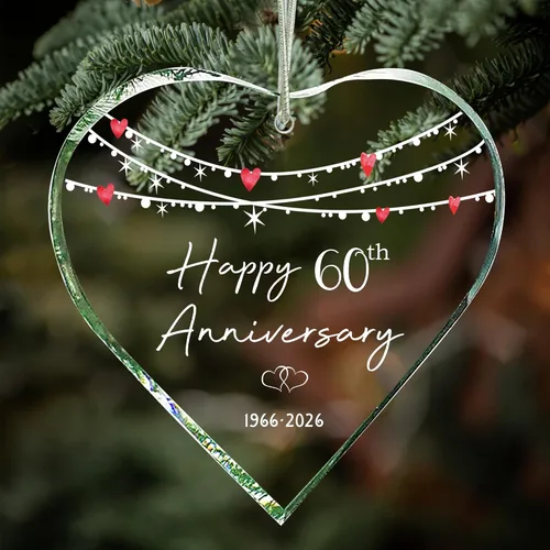 Miniatura 11 de ZUNON Adorno colgante de 10 años para él, 10ª boda, pareja, matrimonio, marido, adornos de Navidad de 3 pulgadas 2026 (10º aniversario)