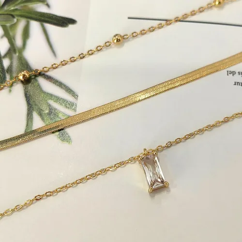 Miniatura 6 de HAXIYA Gold Necklace Jewelry for Women 18K GoldSilver Plated Snake Chain Necklace Choker Necklaces for Women Girl Gifts