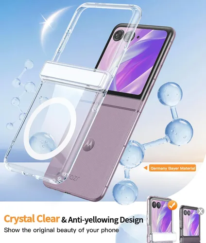 Miniatura 899 de FNTCASE Funda para iPhone 13 Pro-Max: Fundas magnéticas transparentes compatibles con Magsafe Slim anti amarillamiento protección contra caídas