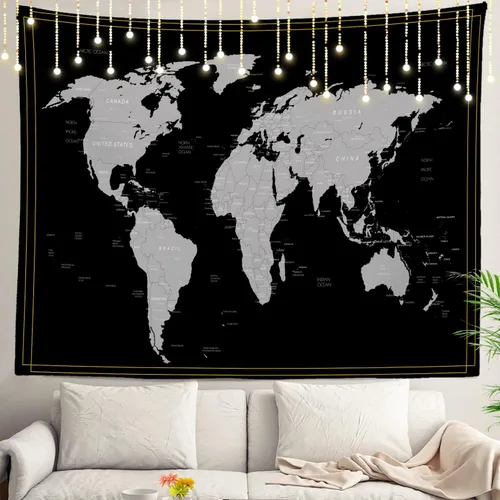 Miniatura 45 de Shrahala Tapiz de pared de hojas de arce otoñal, hojas rojas llameantes, fondo negro, tapiz grande para colgar en la pared, tapiz decorativo