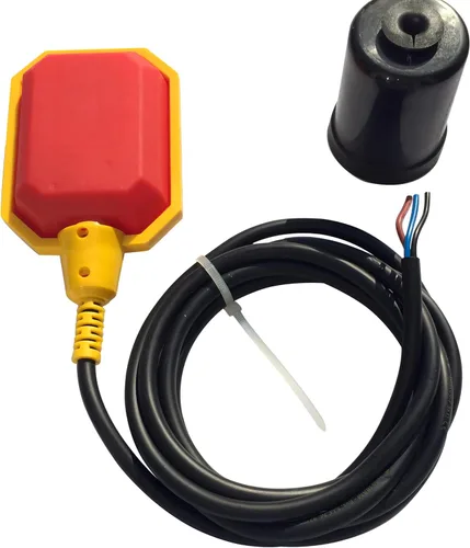 Interruptor flotante para bomba de sumidero - Sensor de nivel de agua de 10 pies con microinterruptor Honeywell y longitud de amarra ajustable para