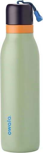 Miniatura 18 de Botella de agua aislada con tapa Twist de acero inoxidable Owala FreeSip con pajita para deportes y viajes, sin BPA, 24 onzas, Angel Food Cake