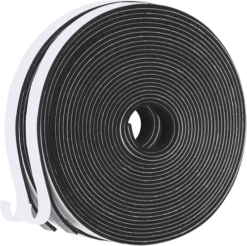 Burlete para puerta, cinta adhesiva de espuma de 1/4 pulgadas de ancho x 1/16 pulgadas, cinta de espuma para ventana y puerta, cinta de espuma para