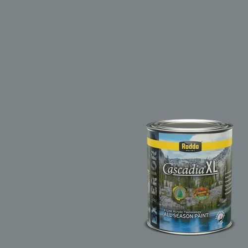 Miniatura 125 de Rodda Paint CASCADIA XL Pintura e imprimación satinada para exteriores en uno, cuarto de galón, Metropolis Mood