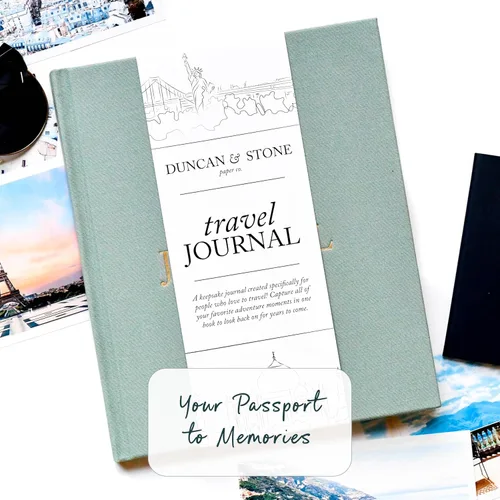 Miniatura 12 de DUNCAN & STONE PAPER CO. Diarios de viaje - Elegante cuaderno de diario para registrar todas tus aventuras de viaje hasta 15 viajes