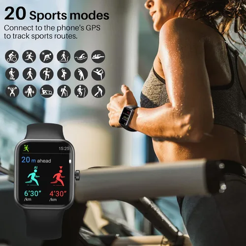 Miniatura 3 de TOZO S2 - Reloj inteligente Alexa integrado con monitor de actividad física y frecuencia cardíaca y oxígeno en sangre, monitor de sueño, 5 ATM