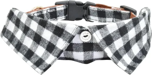 Miniatura 10 de Collar de algodón para perro con corbatín, cómodo y ajustable con bonito diseño de solapa, para mascotas pequeñas, medianas y grandes