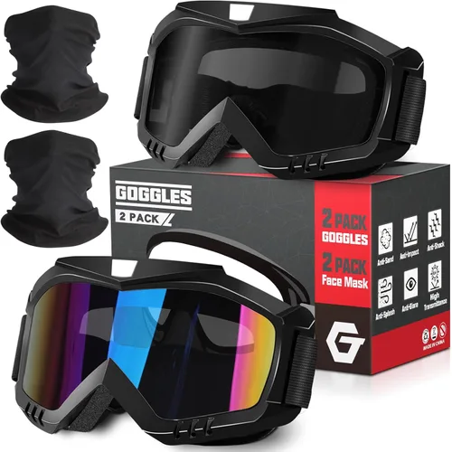 OXG - Gafas de motocicleta - Gafas ATV y de moto de cross con lente UV400 a prueba de polvo para adultos y jóvenes