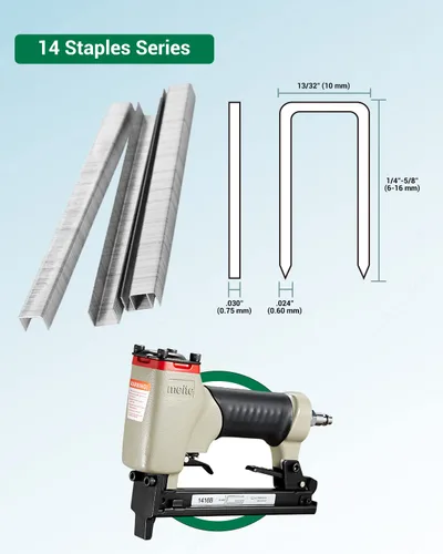 Miniatura 3 de meite Grapas de alambre fino de calibre 22 de 13/32 pulgadas (0.398 in) para pistola de grapas, grapas galvanizadas de 1/2 pulgada de longitud