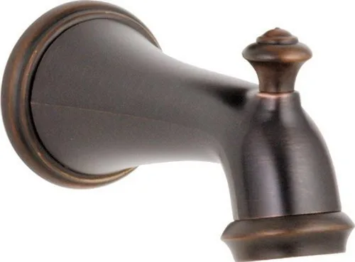 Llave Delta 6-1/2 pulgadas de una palanca para presionar, con desviador para bacha, RP34357RB Bronce veneciano
