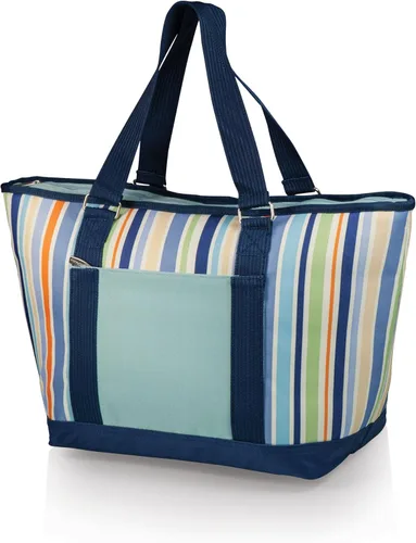 ONIVA - a Picnic Time Brand Topanga - Bolsa térmica aislada St. Tropez, 13.8 x 8.5 x 13 pulgadas Colección St. Tropez - Azul cielo con patrón de