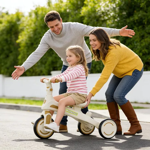 Miniatura 8 de Winhope Triciclo para niños, triciclo 6 en 1 para bebés con asa de empuje ajustable, asiento reversible y toldo, cochecito de bebé para niños de 1 a