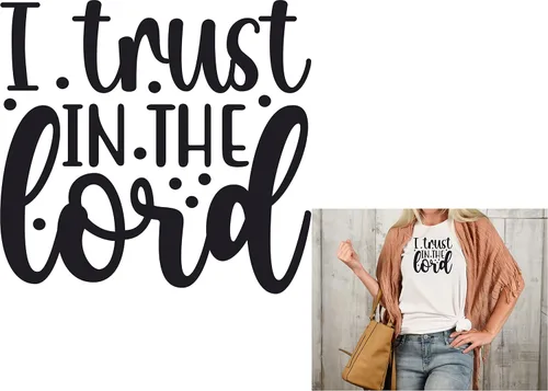 Miniatura 6 de SEC Apparel Parches termoadhesivos con versículos de la Biblia, calcomanías de transferencia para camisetas, tela, ropa V2 (Dios está conmigo)