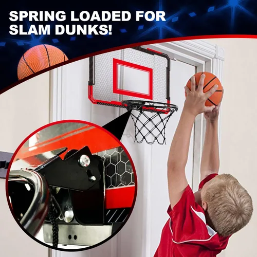 Miniatura 3 de TOY Life Aro de baloncesto para interiores para niños, sobre la puerta, habitación, oficina, mini aro de baloncesto para interiores, niños