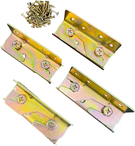 Soportes de riel de cama, conectores de soporte de marco de cama para camas de madera, sujetadores de soporte resistentes sin mortaja, accesorios de