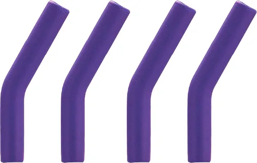 Zibtes - 4 puntas de silicona para pajitas - Fundas de goma de metal de grado alimenticio para pajitas solo se ajustan a popotes de acero inoxidable