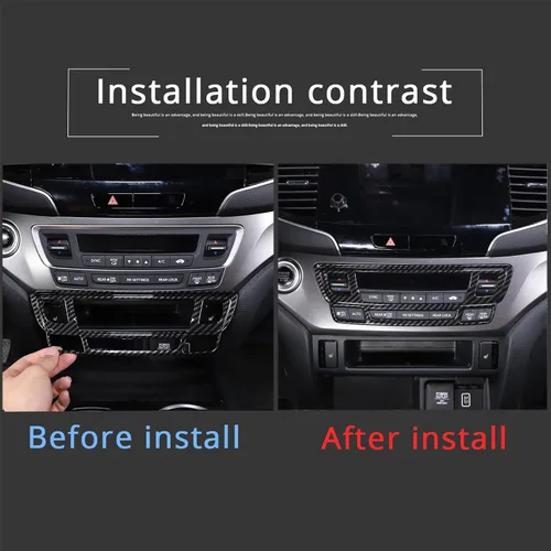 Miniatura 4 de Marco de Botón de Modo de Aire Acondicionado de Consola Central Moldura para Honda Pilot 2016-2022/ Honda Ridgeline 2017-2023/ Honda Passport