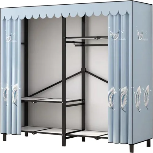 Miniatura 20 de large closets Folding Closet with Cloth Cover Clothes Closet Portable Wardrobe Closet Metal Iron Frame Closets for Bedroom Large Closet Space-saving
