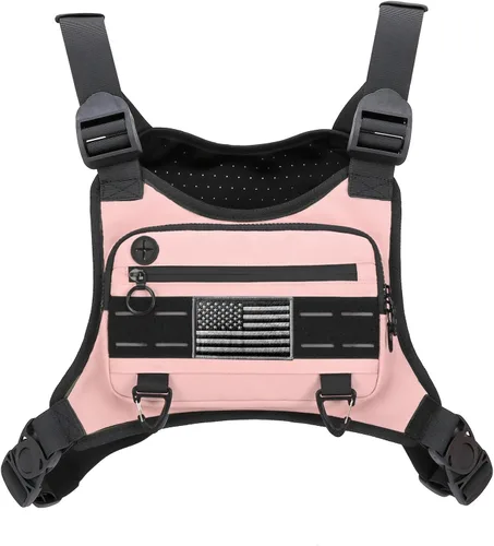 Miniatura 14 de Muserise Bolsa de Pecho Deportiva Para Hombres y Mujeres, Resistente al Agua, Ligera, Paquete de Pecho Frontal, Bolsa de Chaleco para Correr Con