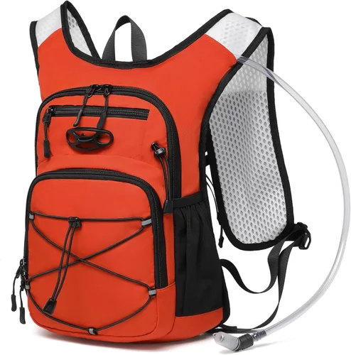 Miniatura 17 de Mochila de hidratación ligera Wotony con vejiga de agua de 2L O 3L para ciclismo, senderismo, rave - Mochila de agua para hombres y mujeres